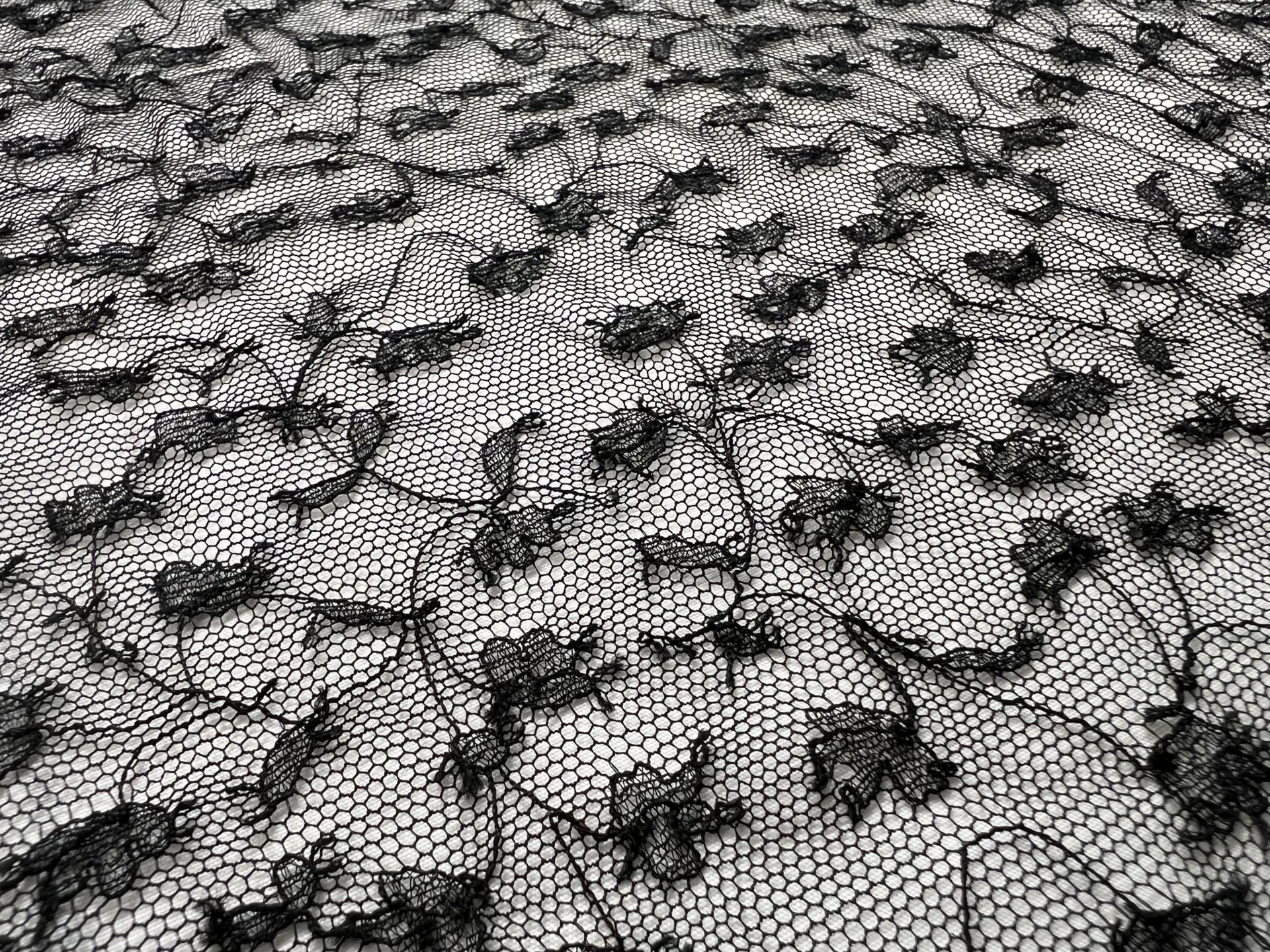 French Chantilly Lace in Black