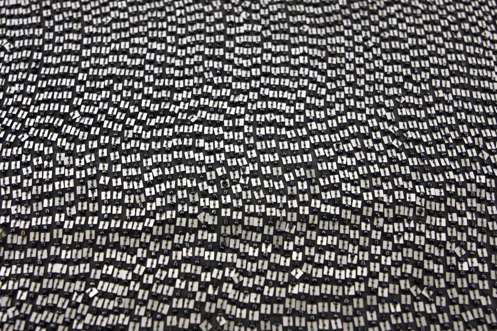 Sequins on Silk Chiffon0