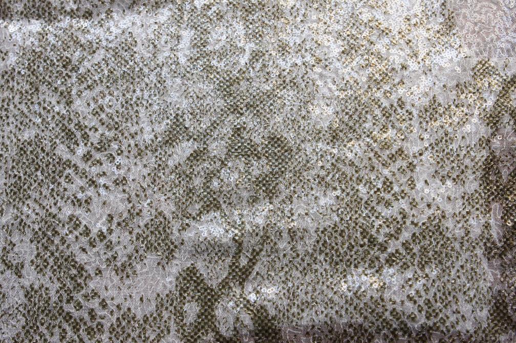 Printed Sequins on Tulle0