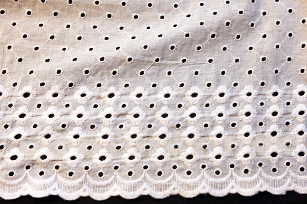 Cotton Eyelet in White0