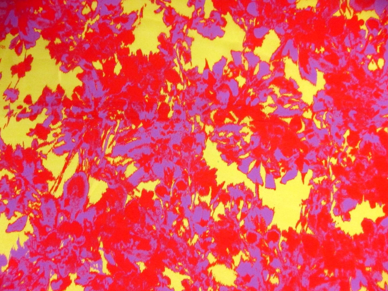 Neon Printed Silk Gazar with Abstract Print0