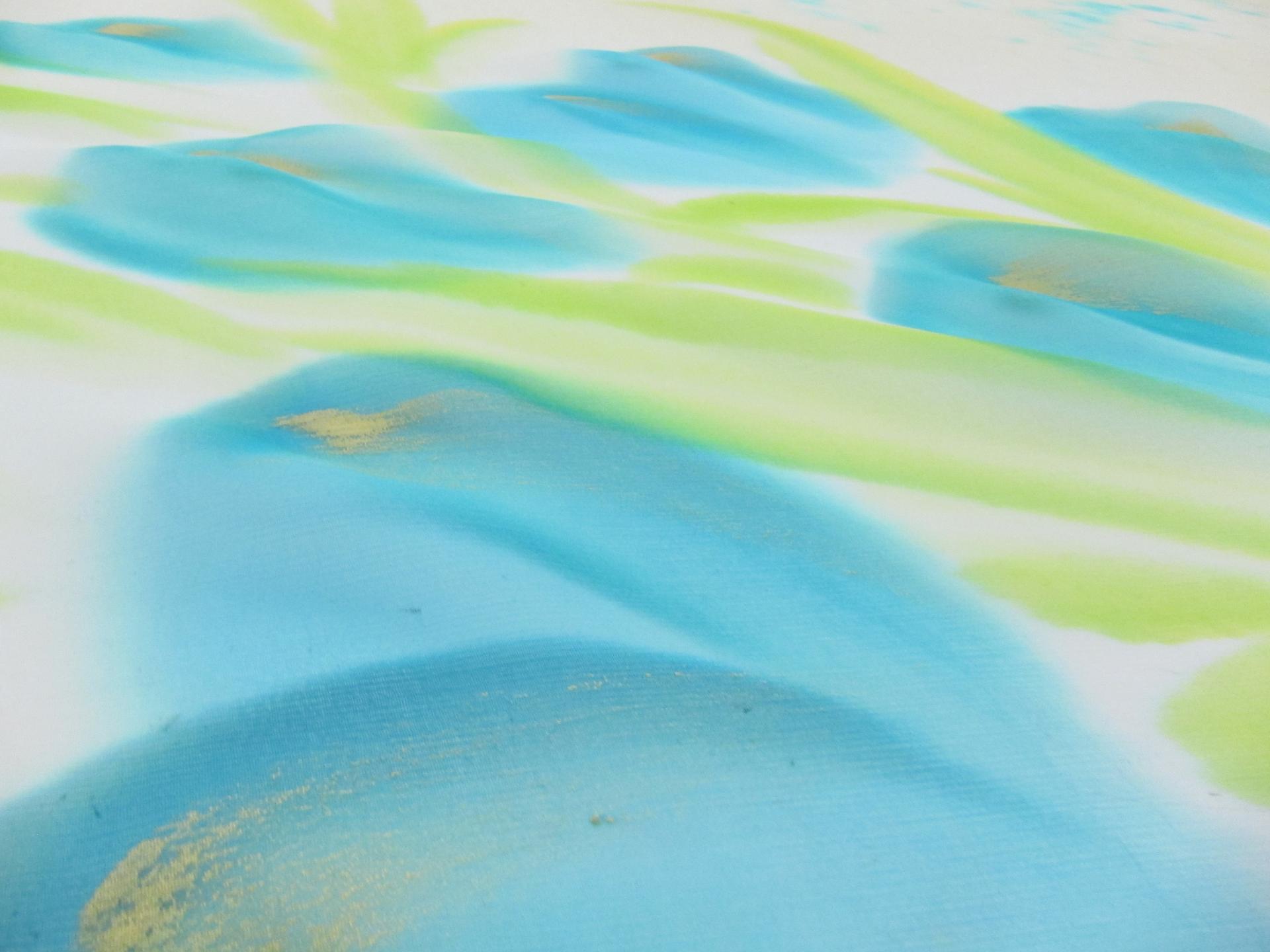 Hand Painted Silk Chiffon1