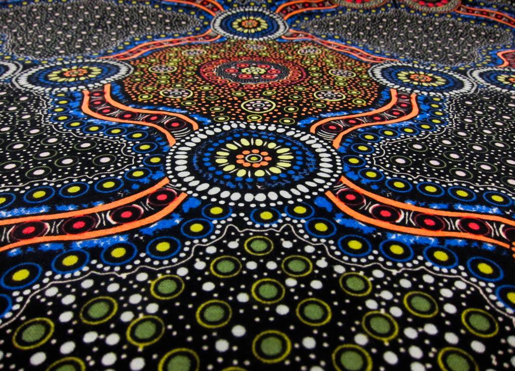 Australian Cotton Print With Aboriginal Motif2