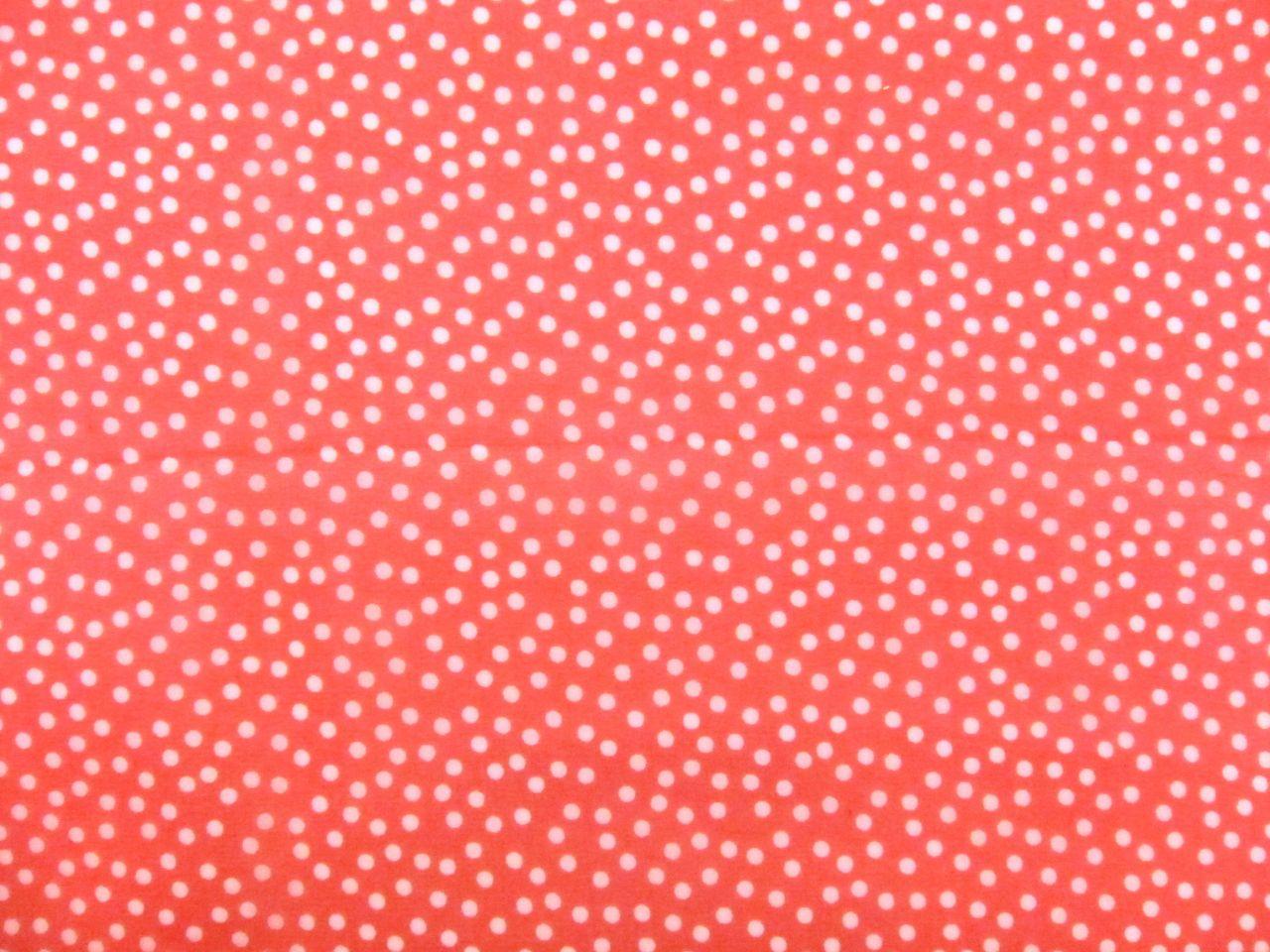 Printed Silk Chiffon White Dot On Pink Background