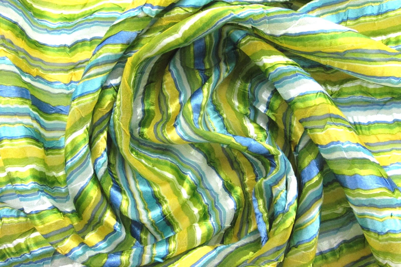 Printed Satin Stripe Chiffon3