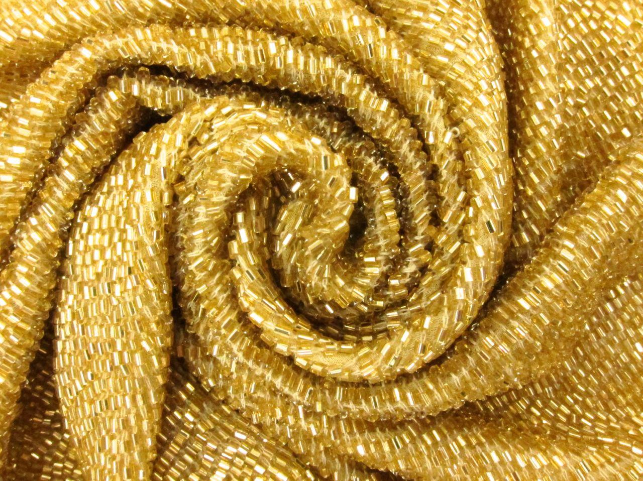 Bugle Beads on Silk Chiffon1