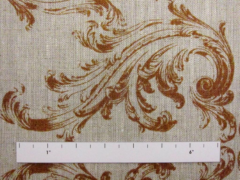 Linen Upholstery Filigree Print2