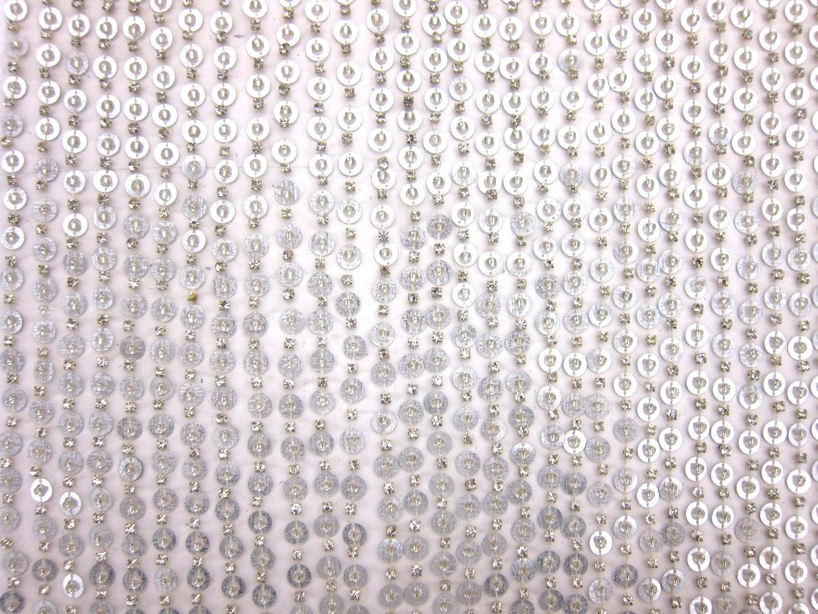 Sequins Beads Crystal on Tulle0