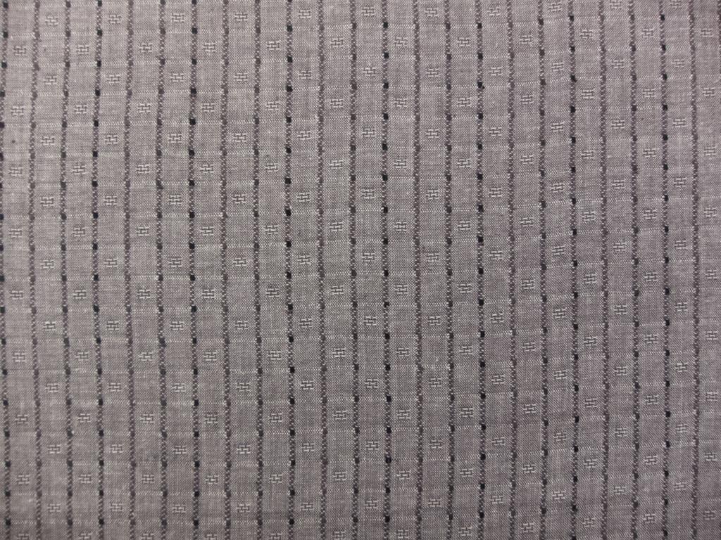 Woven Cotton Novelty Stripe in Taupe Grey
