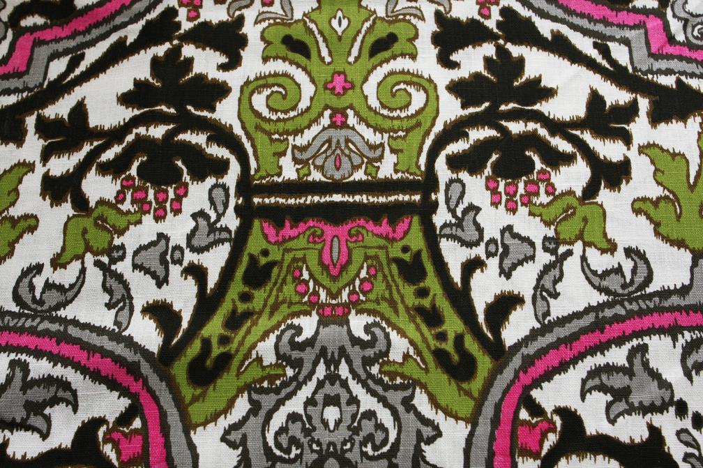 Linen Upholstery Ornamental Print0