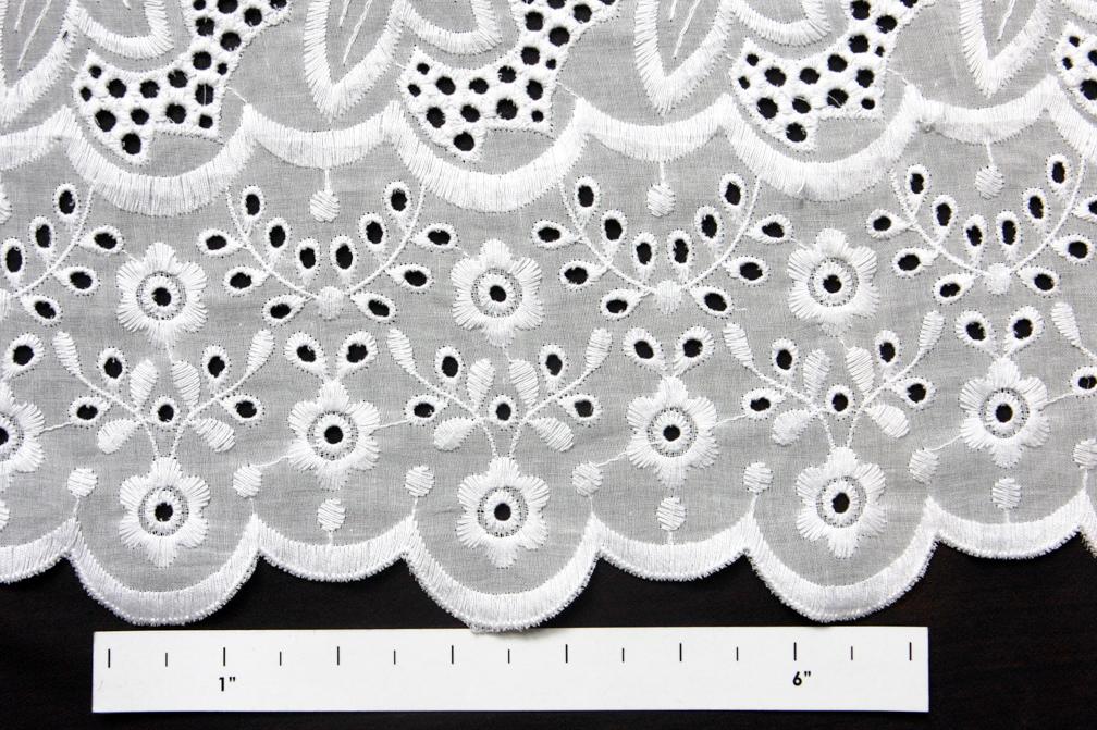 Cotton Eyelet in White0
