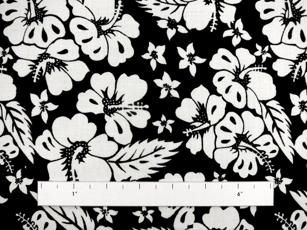 Linen Hibiscus Flower Print1