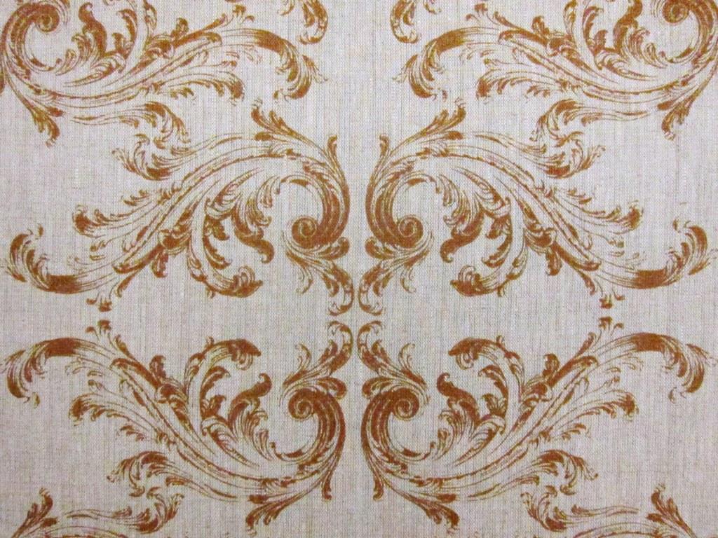 Linen Upholstery Filigree Print0