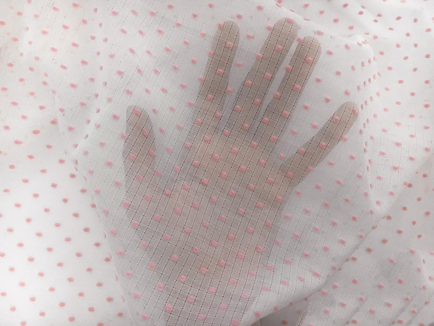 Cotton Plumetis in Pink2