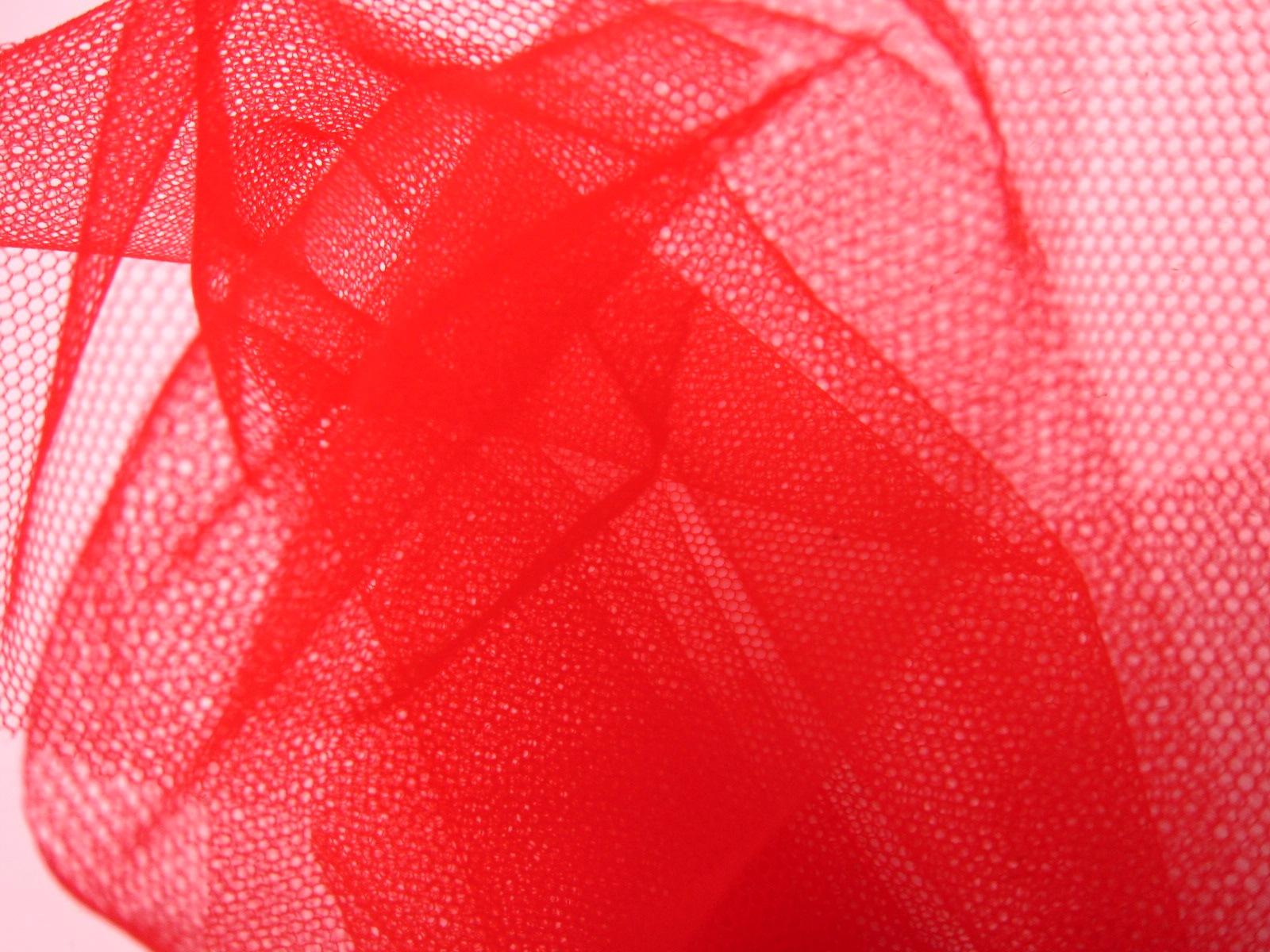 Italian Nylon Tulle in Rosso