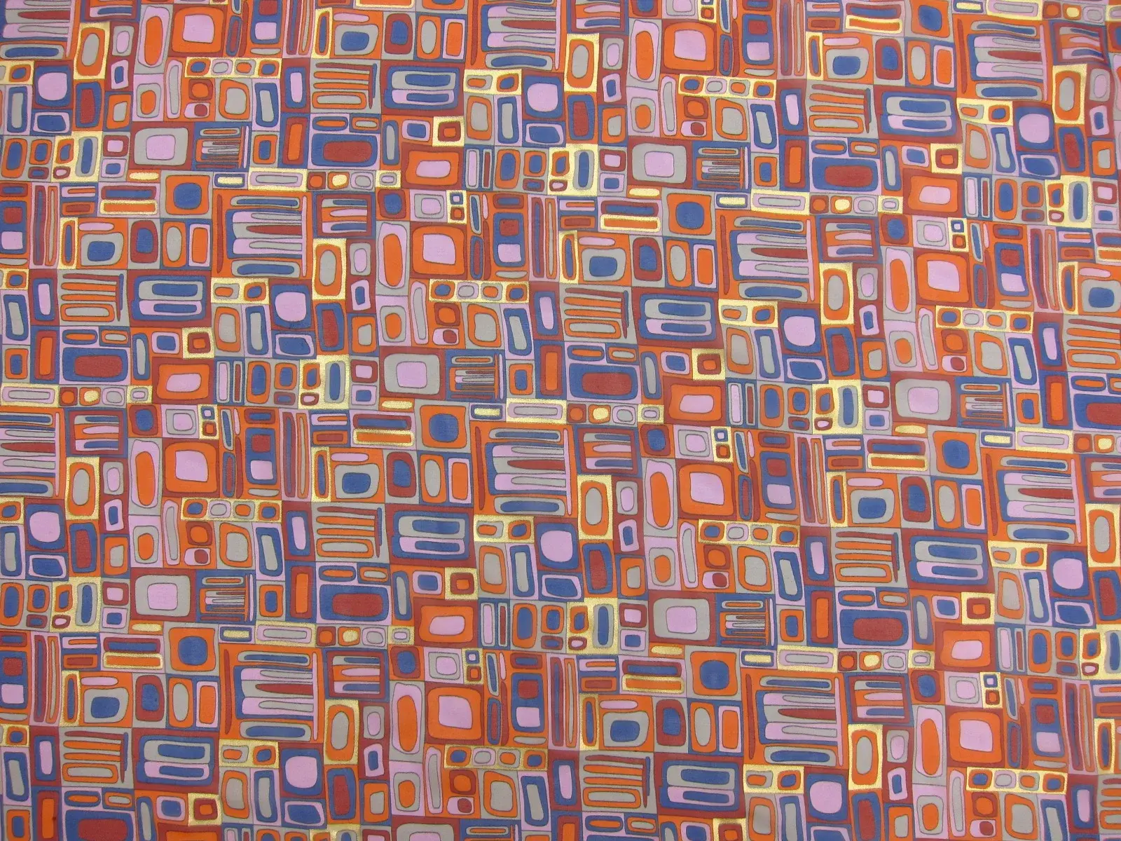 Metallic Printed Silk Chiffon0