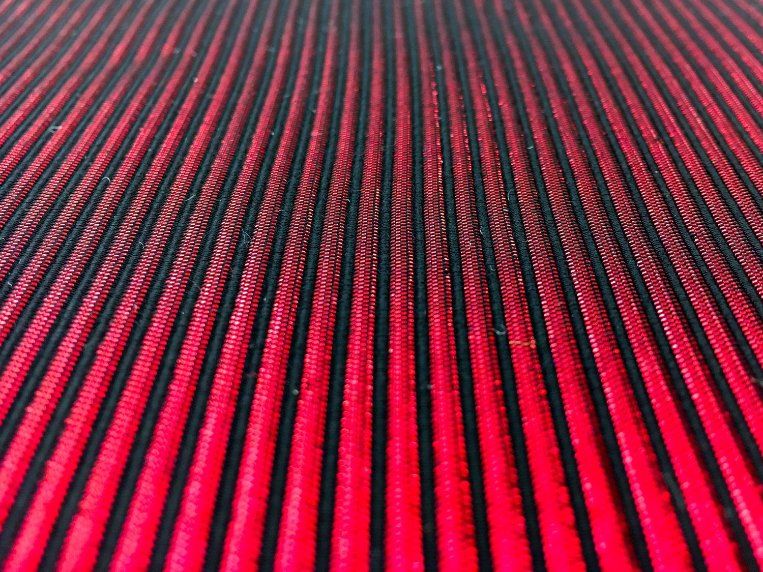 Metallic Ottoman in Red0