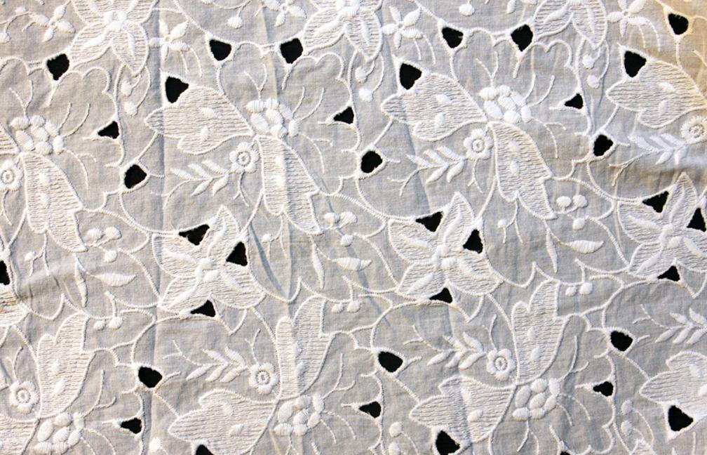 Cotton Eyelet in White1