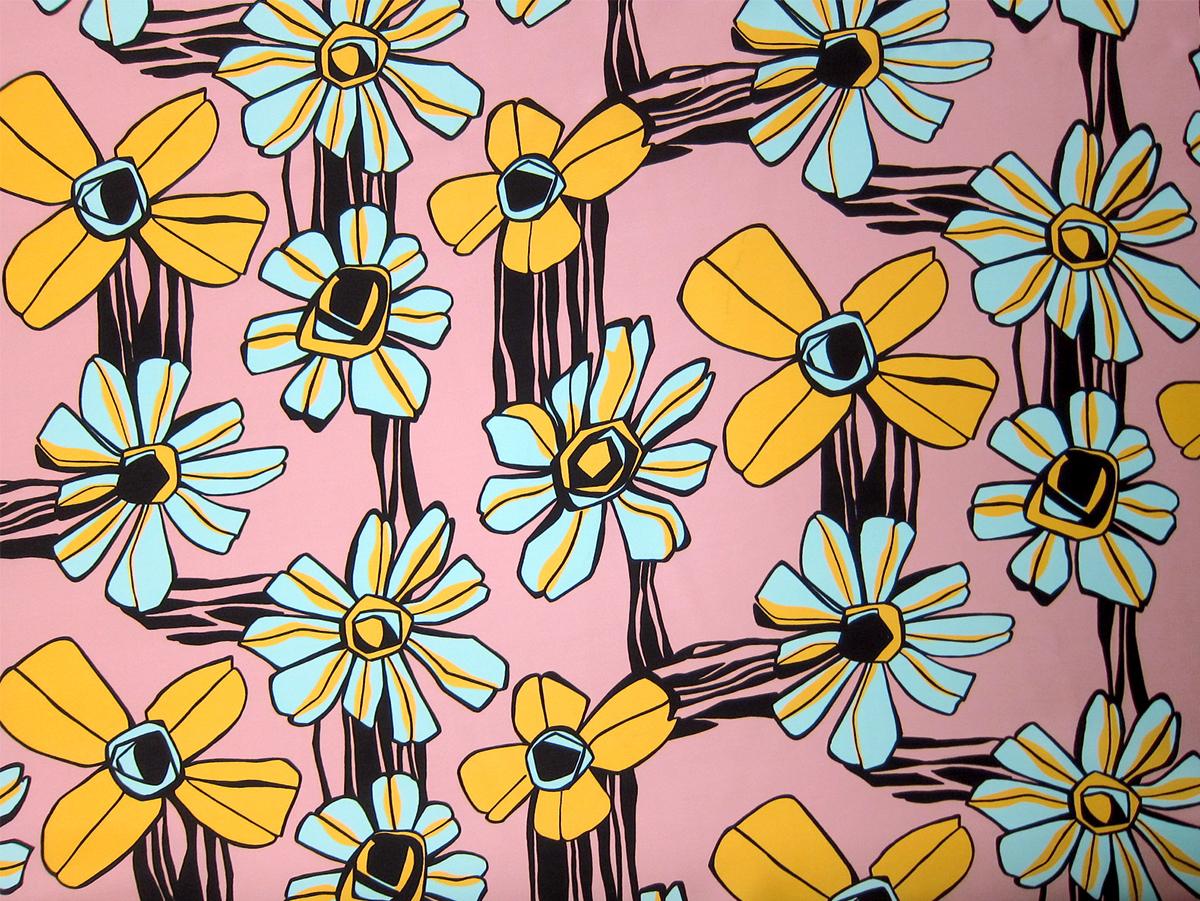 Printed Silk Mikado0