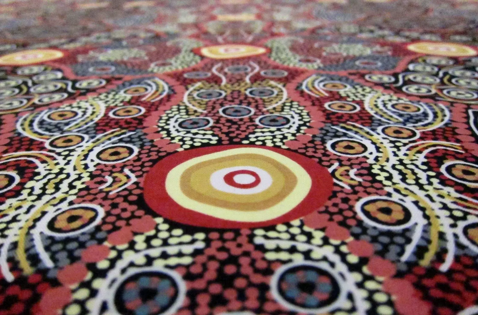 Australian Cotton Print With Aboriginal Motif2
