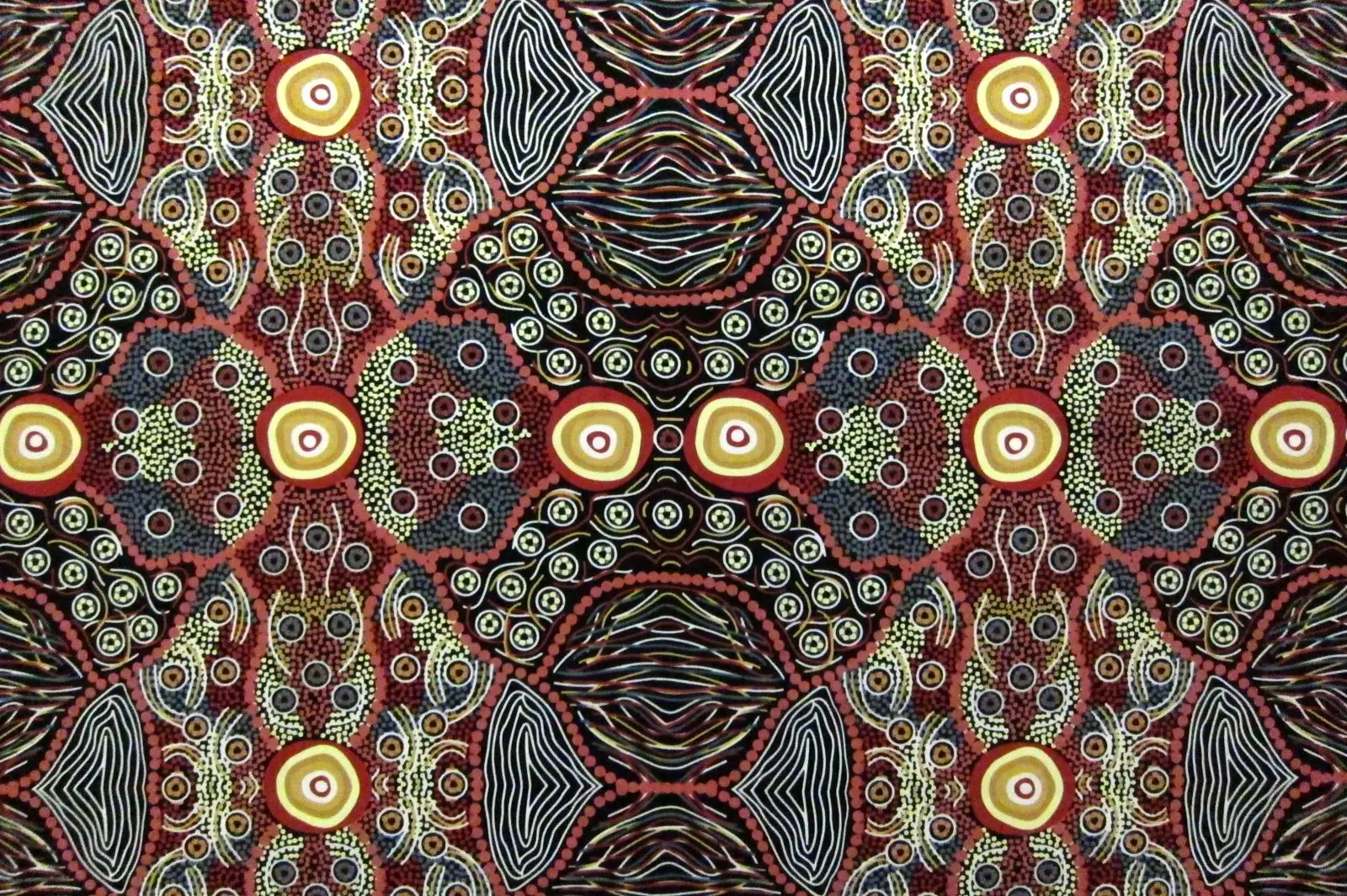 Australian Cotton Print With Aboriginal Motif0