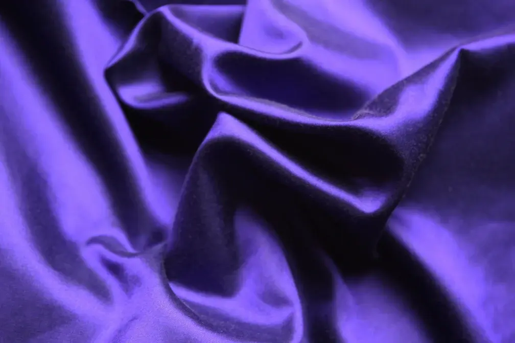 Silk and Cotton Sateen in Royal0