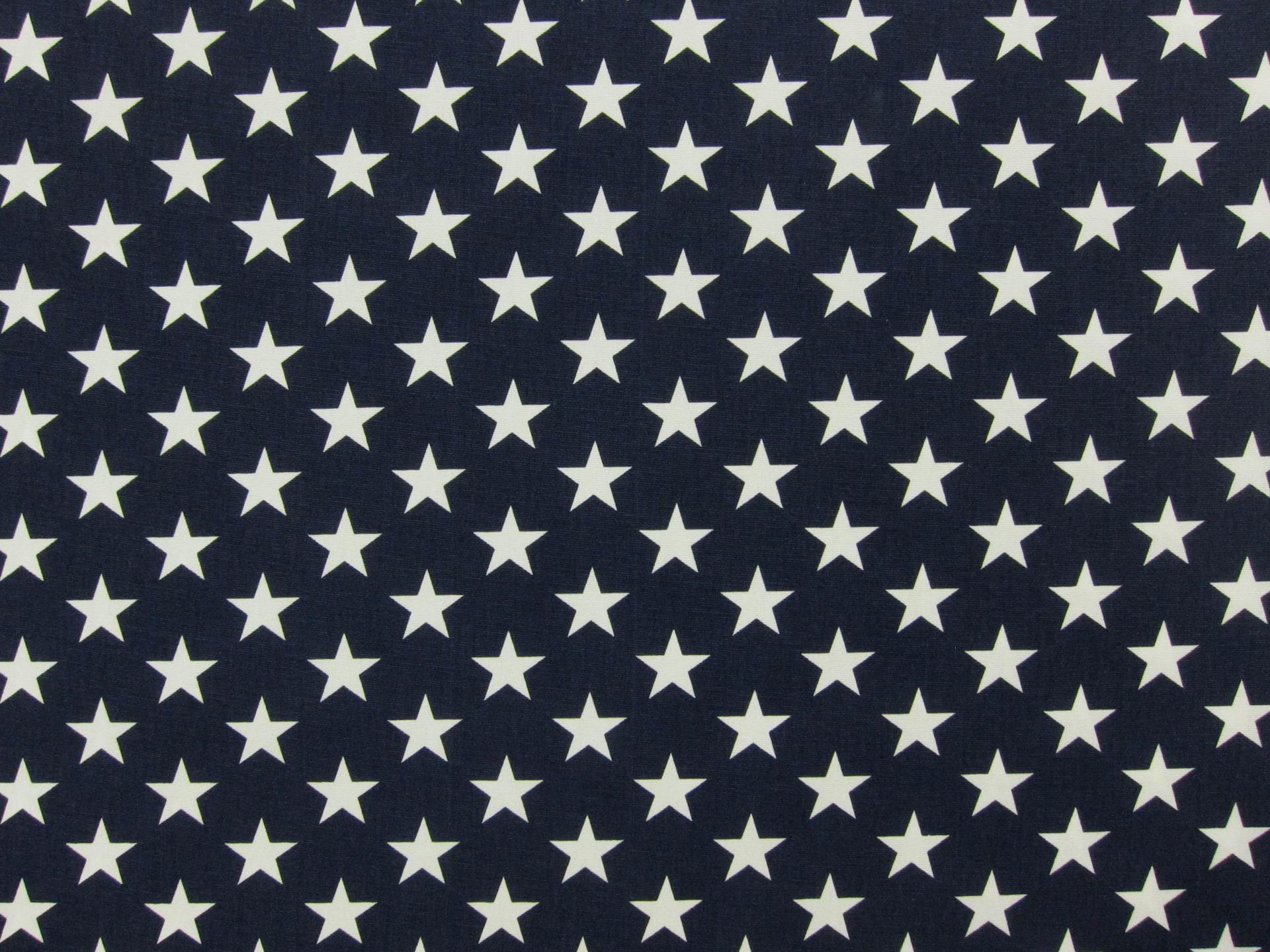 Cotton Canvas Stars Print