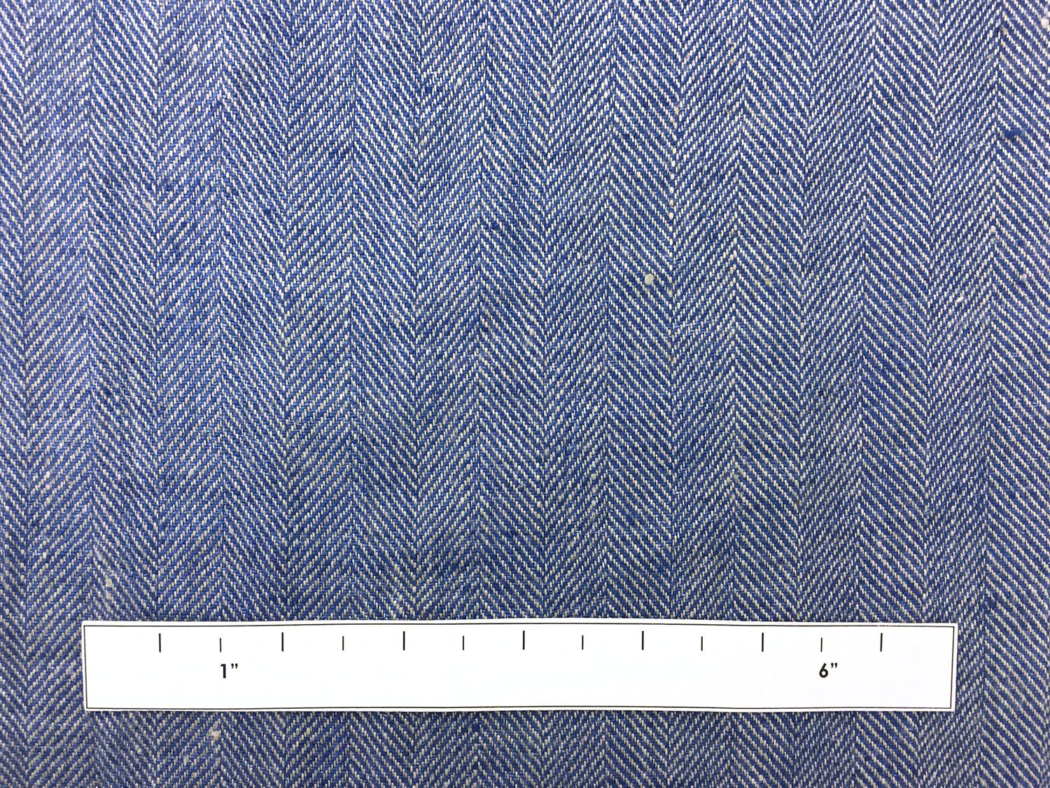 Linen Herringbone in Blue1