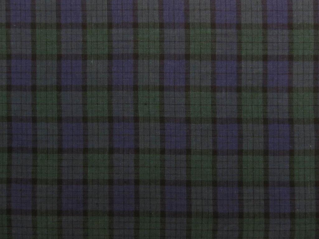 Linen Woven Plaid in Hunter