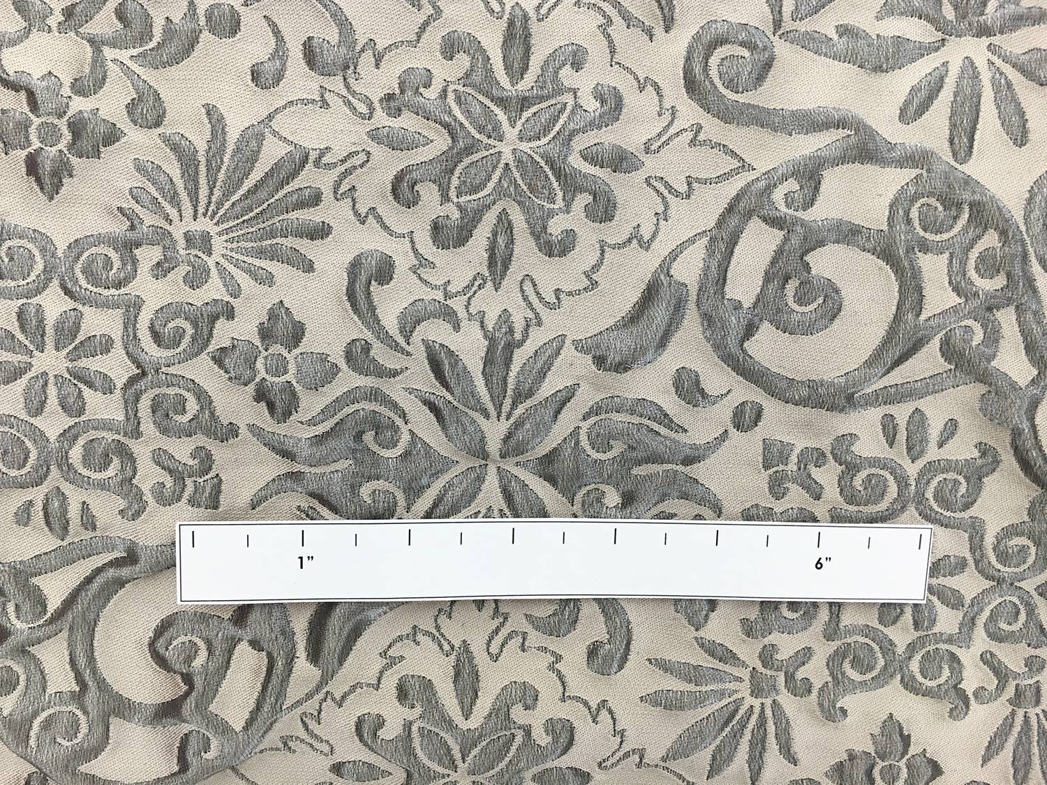 Silk and Poly Blend with Liquid Look Damask Patterns1