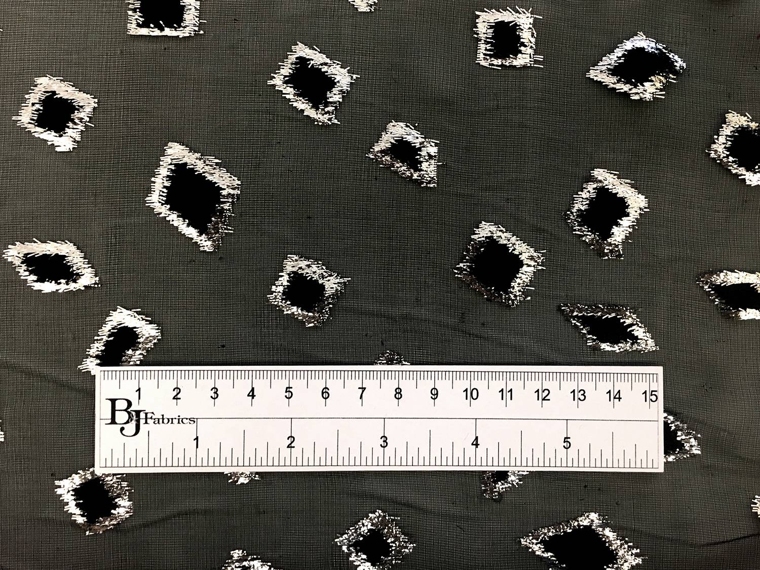 Poly and Lurex Burnout Velvet with Diamonds1