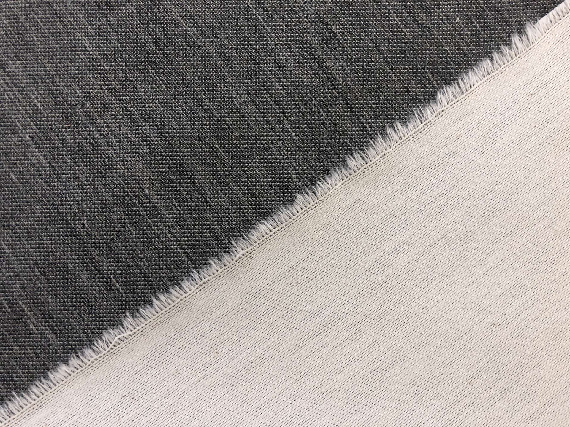 Doubleface Stretch Cotton Twill in Medium Heather Grey