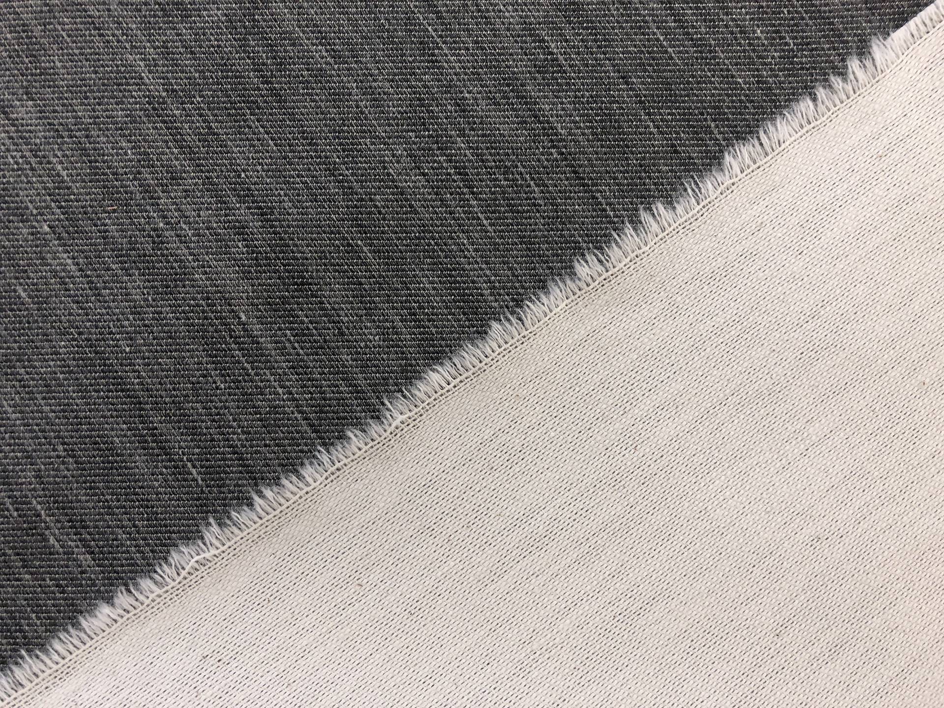 Doubleface Stretch Cotton Twill in Medium Heather Grey0