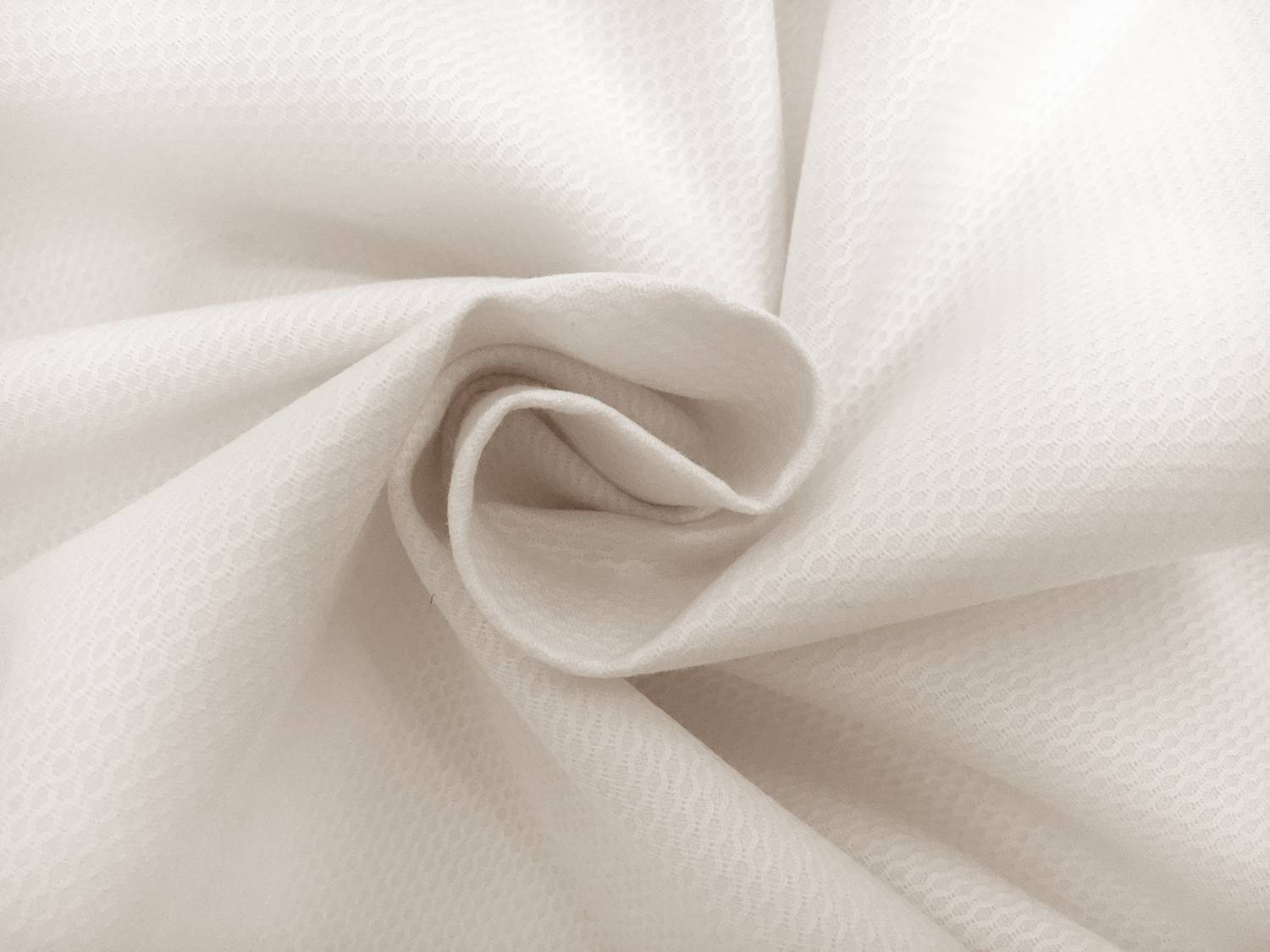 Pima Cotton Birdseye Pique in Ecru1