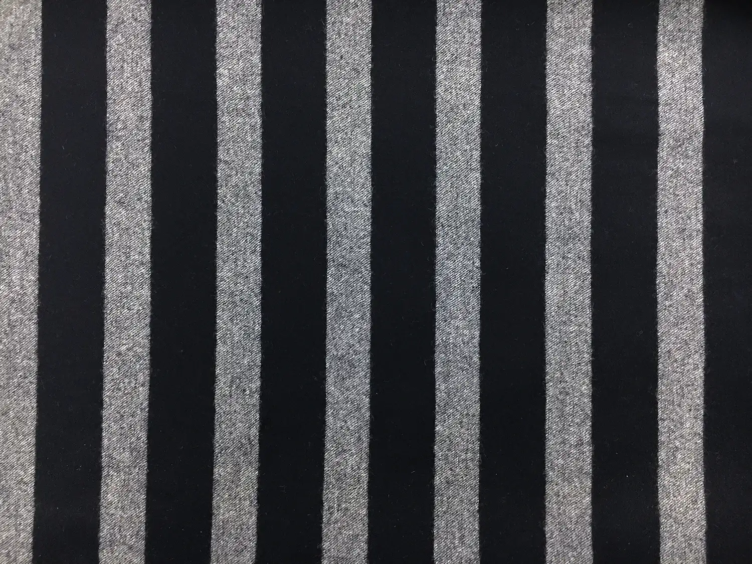 Italian Stretch Wool Blend Flannel Stripe in Navy0