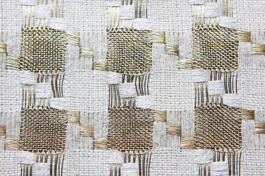 Metallic Cotton in Ivory and Gold2