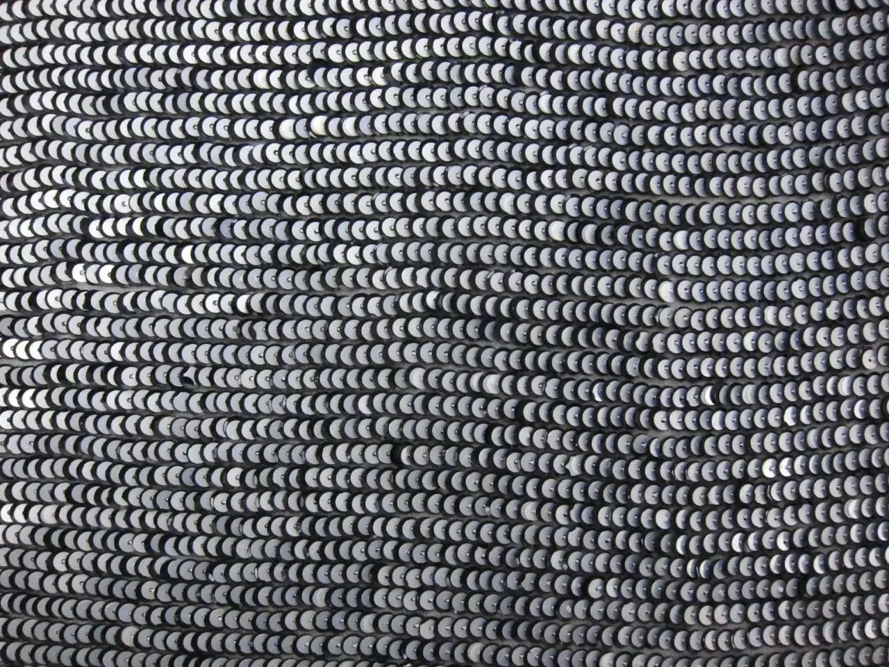 Layered Sequins on Silk Chiffon 0