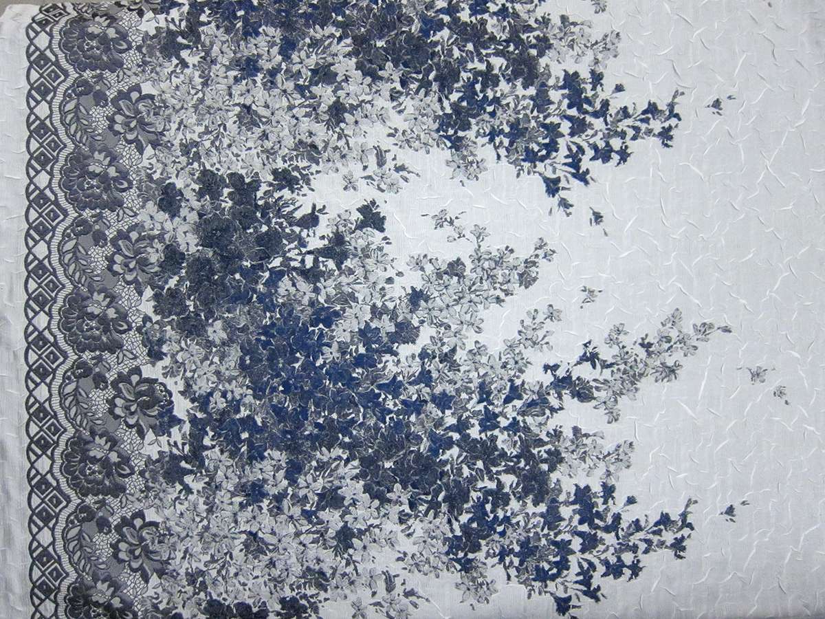 Metallic Silk Blend Organza Cloqué0