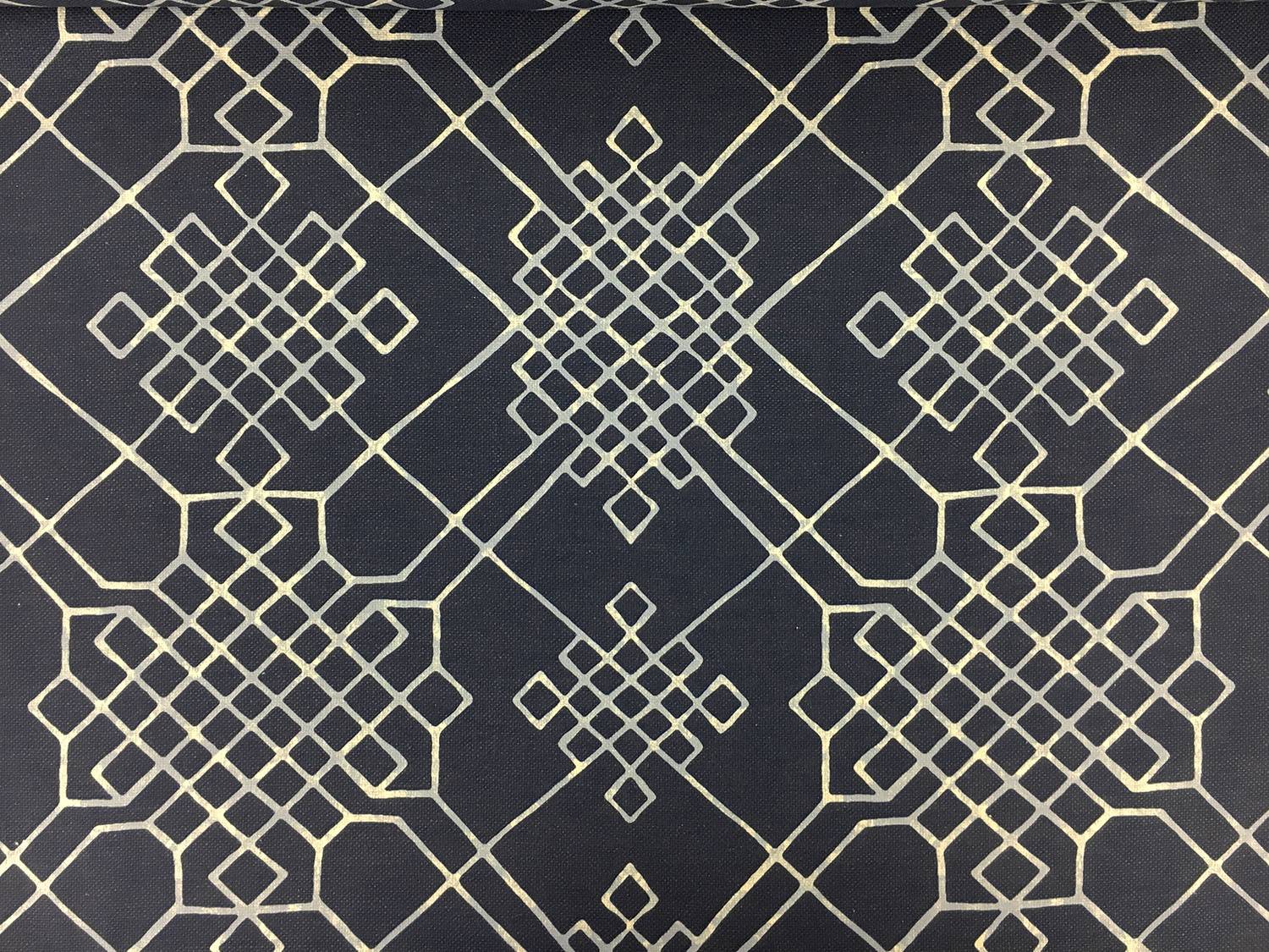Linen Cotton Blend Upholstery Celtic Knot Print0