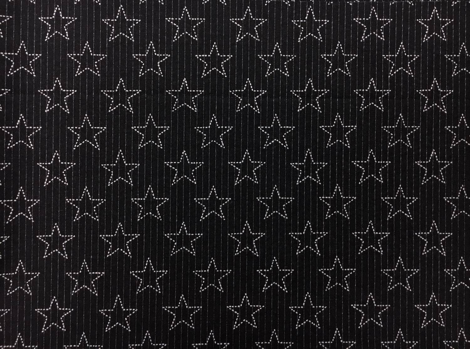 Japanese Textured Cotton With Pinstriped Starts Print0
