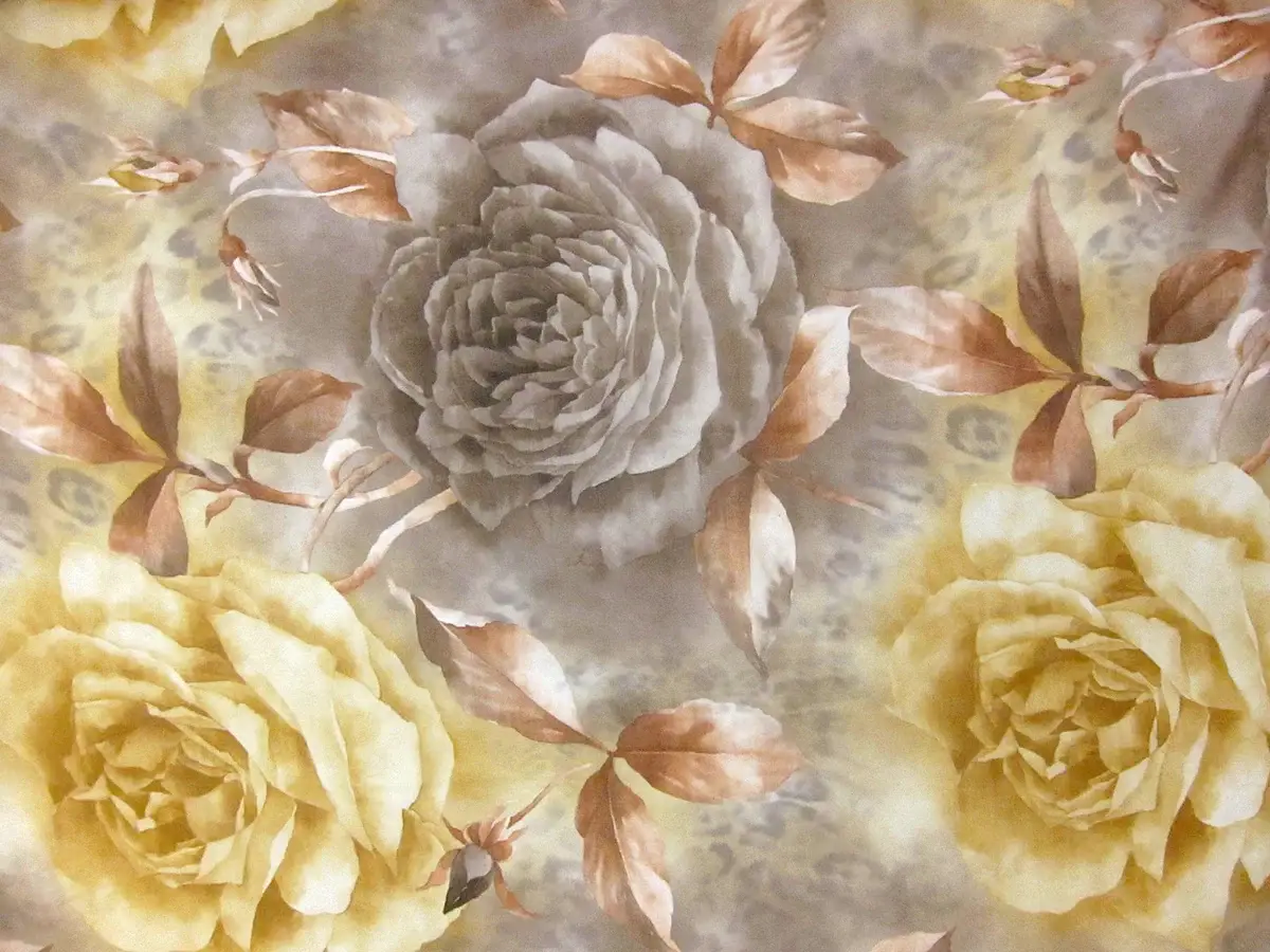 Metallic Printed Silk Chiffon0