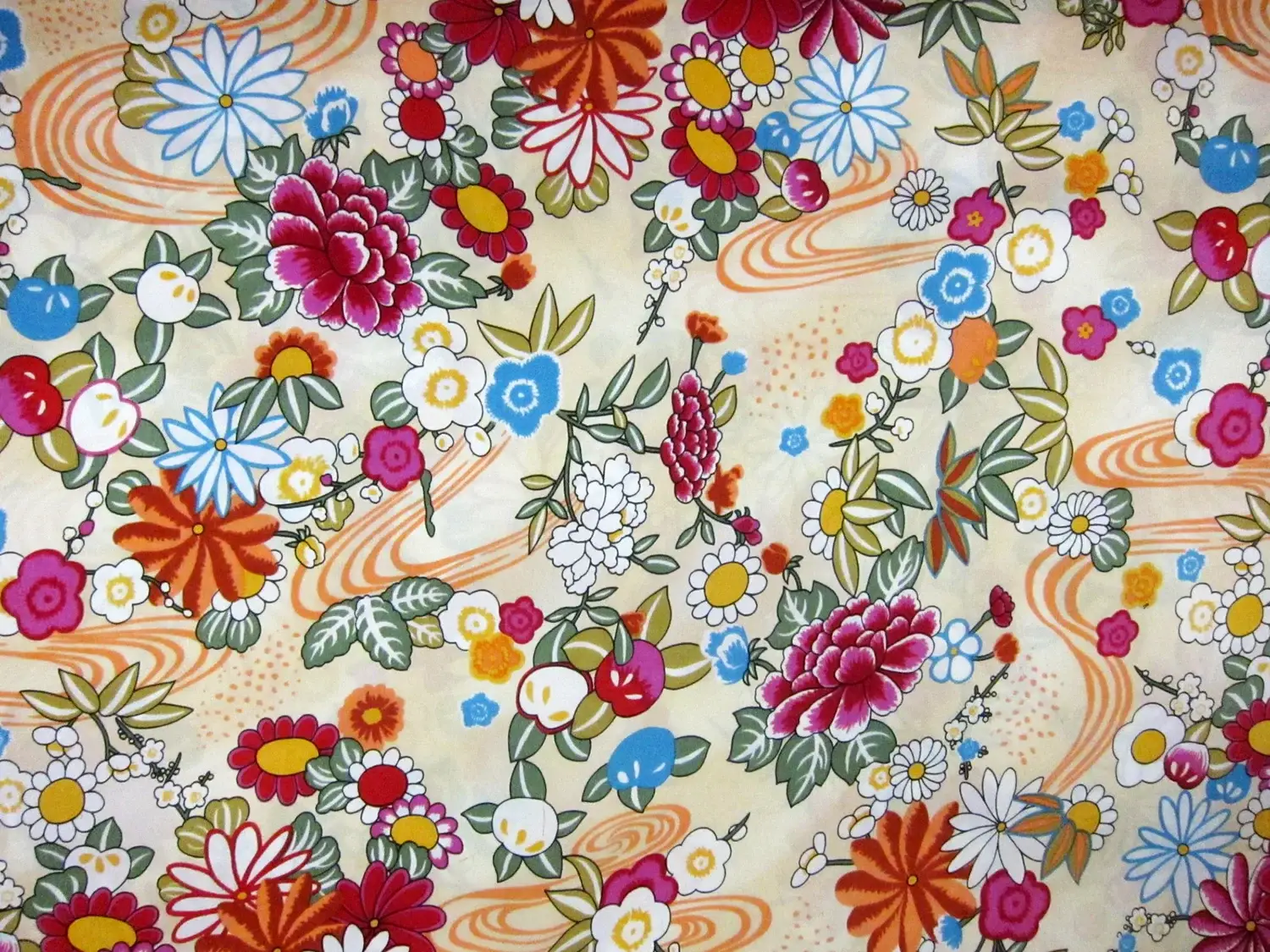 Printed Silk Charmeuse0