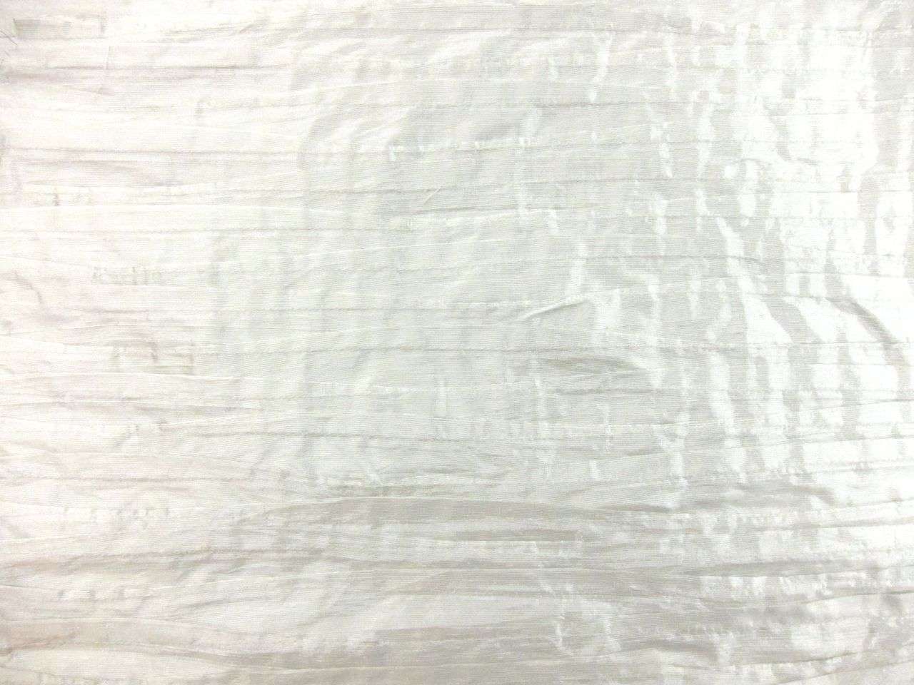 Metallic Tucked Silk Shantung0