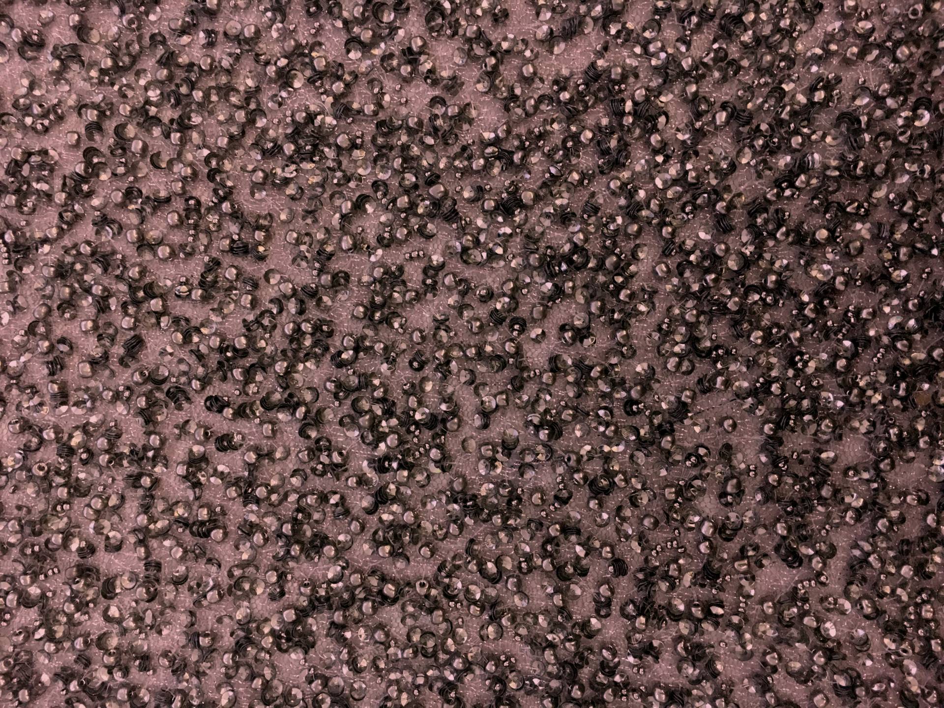 Pearls and Sequins on Metallic Mesh in Gunmetal0