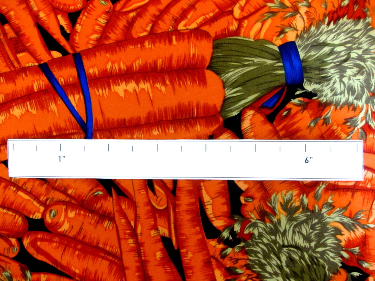 REDUCED Printed Silk Crepe de Chine with Carrots1