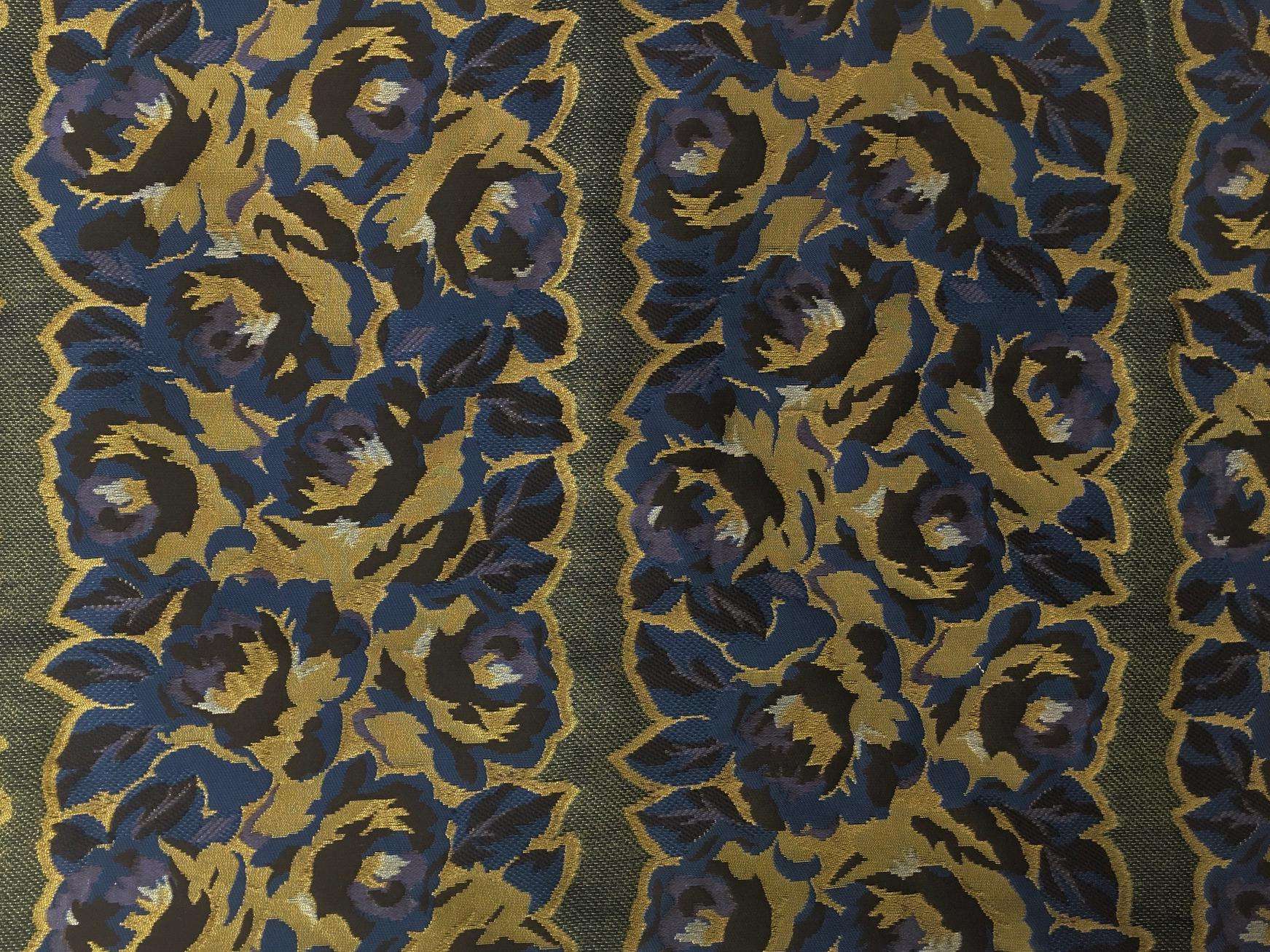 Polyester and Acetate Metallic Jacquard with Floral Motifs0