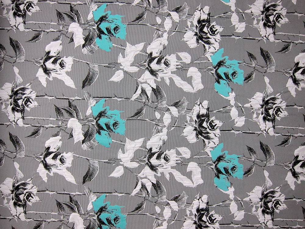 SALE PIECE Polyester and Viscose Blend Cloqué0