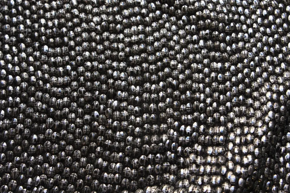 Sequins on Silk Chiffon0
