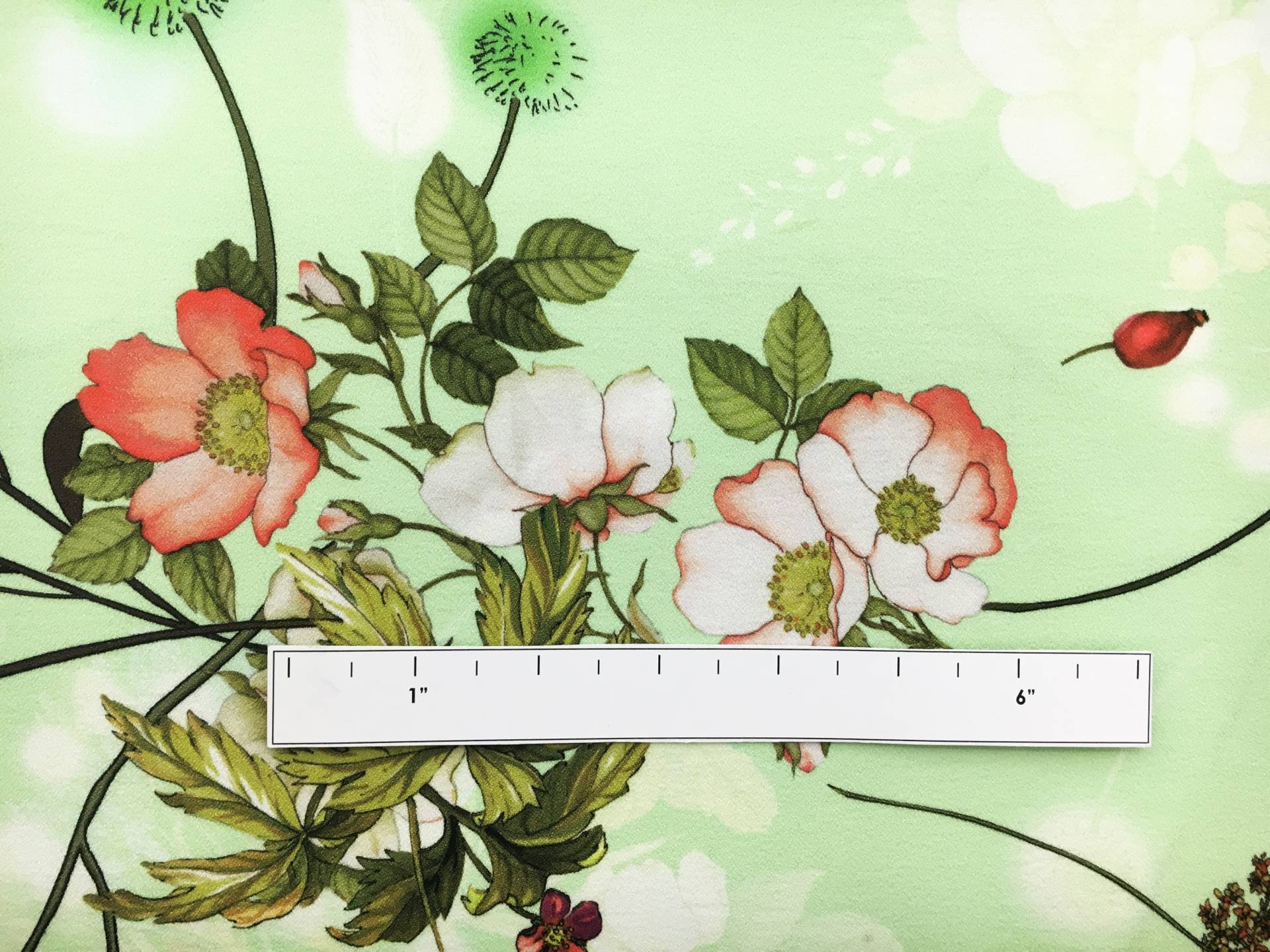 Printed Viscose Crepe with Floral Motifs1
