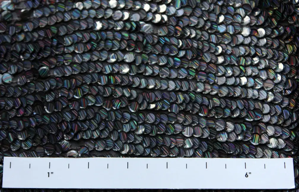 Paillettes on Silk Chiffon2